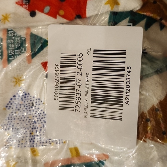 NWT OLD NAVY womens mid-rise flannel pants. O Christmas Tree print. Size XXL. - Picture 9 of 9